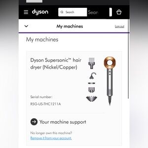 Dyson Supersonic™ Origin Hair Dryer Like New Used 1–3 times MAX (Nickel/Copper)